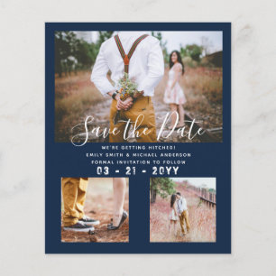 Contemporary Photo Save Dates Engagement  Flyer