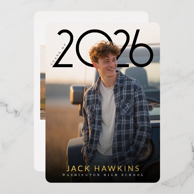 Contemporary PhotoPop Graduation Party (Front/Back)