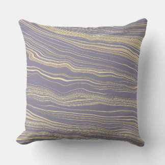 Contemporary Plum, Tan with Linen Pattern Cushion