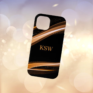 Contemporary Professional Cool Black Swoosh iPhone 15 Case