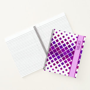 Contemporary Purple Mod Graphics Personal Journal