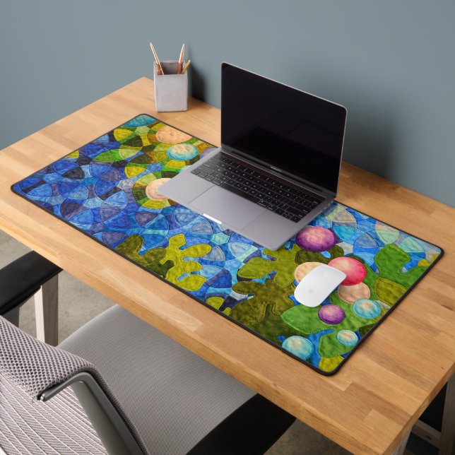 Contemporary Quilt Pattern Desk Mat (Office 2)