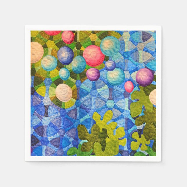 Contemporary quilting design napkin (Front)