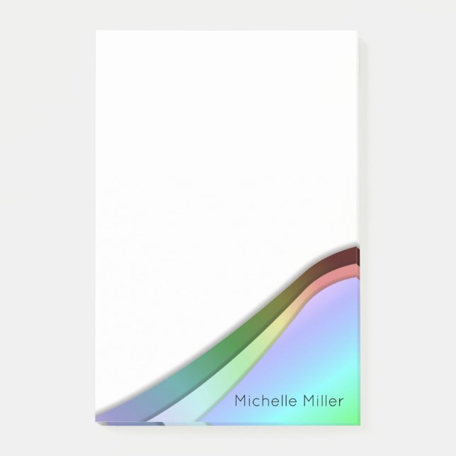 Contemporary Rainbow Post-it Notes (Front)