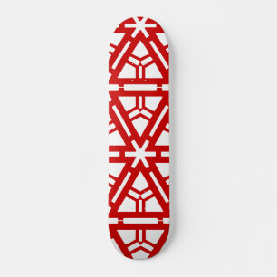Contemporary Red Art Skateboard