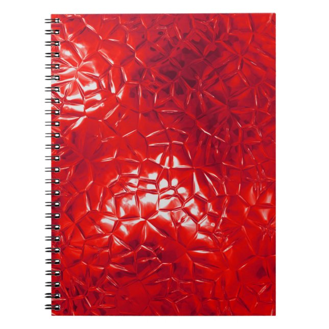 Contemporary Red Foil Abstract Notebook (Front)