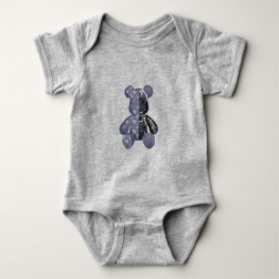 Contemporary Robot Bear Baby Bodysuit