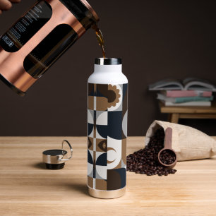 Contemporary Rustic Boho Pattern  Water Bottle