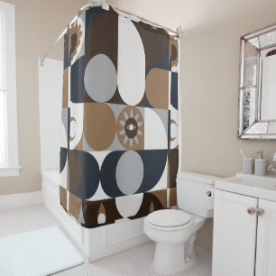 Contemporary Rustic Boho  Shower Curtain