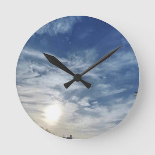 Contemporary Rustic Sky Acrylic Round Wall Clock