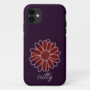 Contemporary Rustic Sunflower iPhone 11 Case