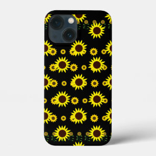 Contemporary Rustic Sunflower Pattern iPhone 13 Mini Case