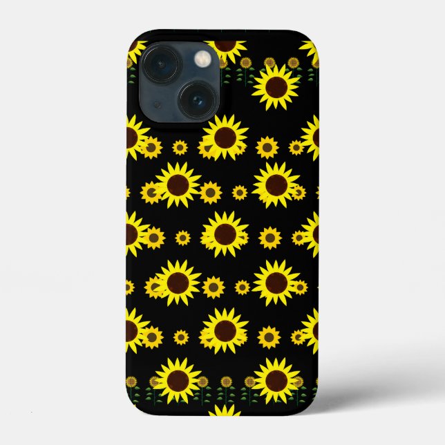 Contemporary Rustic Sunflower Pattern Case-Mate iPhone Case (Back)