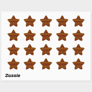 Contemporary Rustic Sunflower Pattern Star Sticker