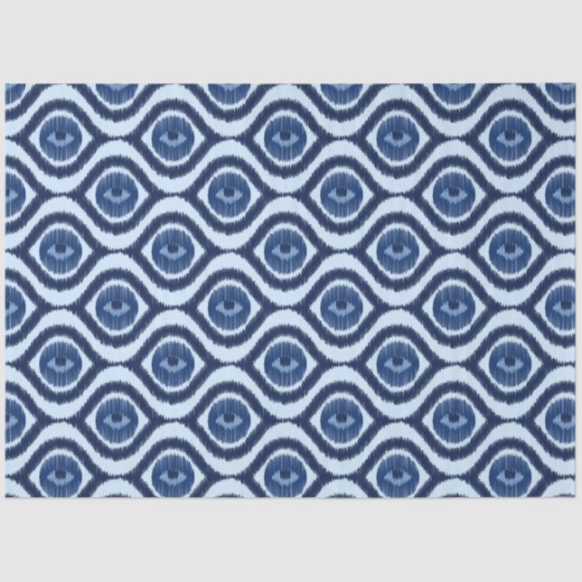 Contemporary Shapes Blue Shades Decoupage Tissue Paper (Front)