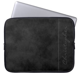 * Contemporary Signature Mottled Black Laptop Sleeve