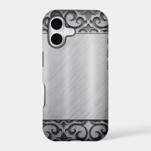 Contemporary Silver Metallic Swirl Case