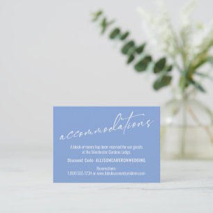 Contemporary Simple Periwinkle Blue Accommodations Enclosure Card