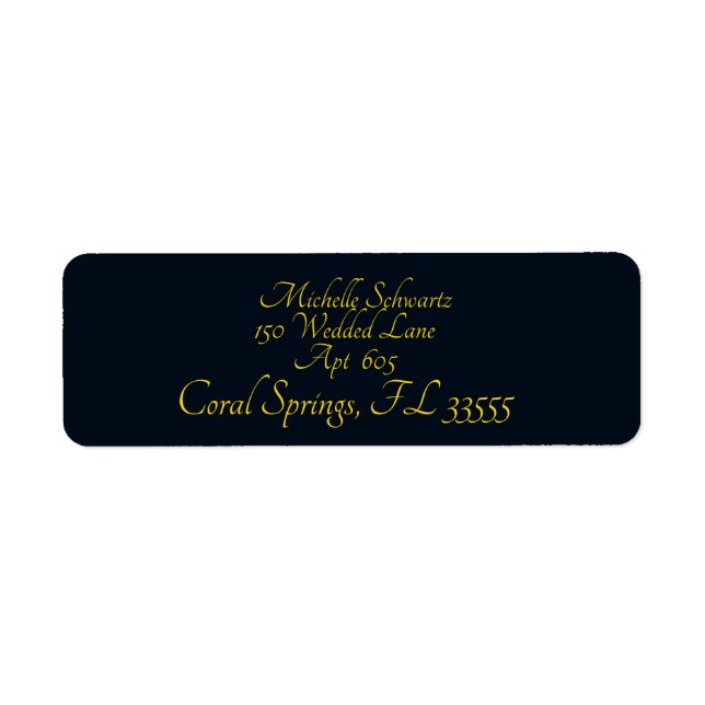 Contemporary Simple Typography Return Address Label (Front)