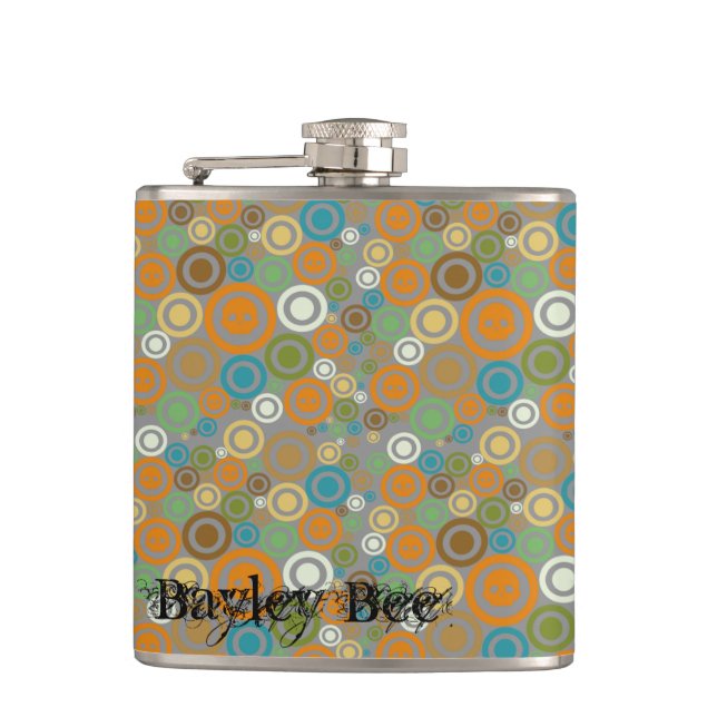 Contemporary Skulls Hip Flask (Front)