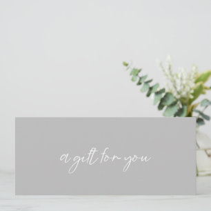 Contemporary Slate Grey Modern Gift Certificate