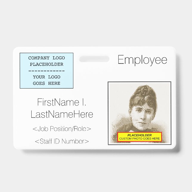 Contemporary Staff ID Badge (Front)