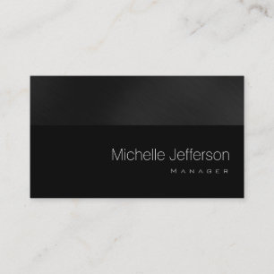 Contemporary Standard Black Grey Business Card