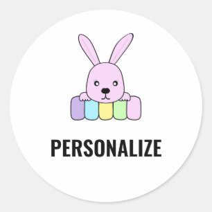 Contemporary, streamlined, Elegant & Editable Classic Round Sticker