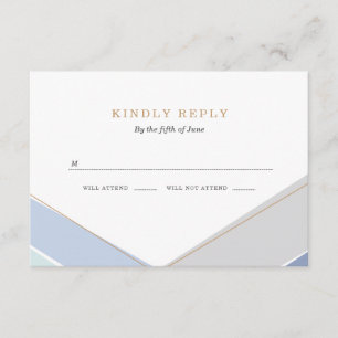 Contemporary Stripes Bar Mitzvah RSVP Card