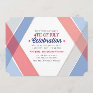 Contemporary Stripes July 4th Invite