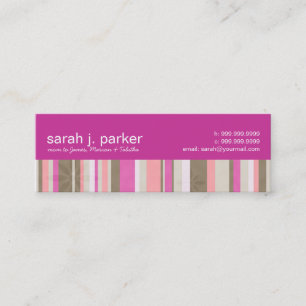Contemporary Stripes Mummy Calling Card