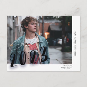 Contemporary Student Casual Photo Graduation Postcard