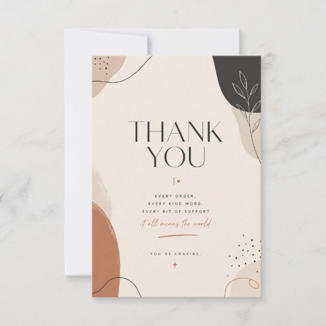 Contemporary Thank You Card (Front)