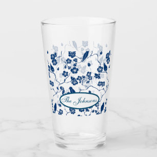 Contemporary Toile Birds & Florals Glass