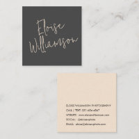 Contemporary Trendy Chic Bold Calligraphy Black