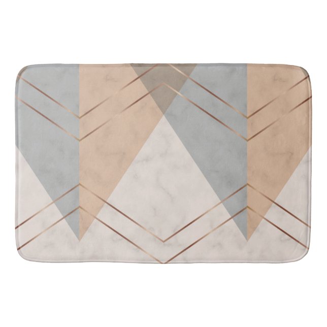 Contemporary Triangle Shapes Bath Mat (Front)