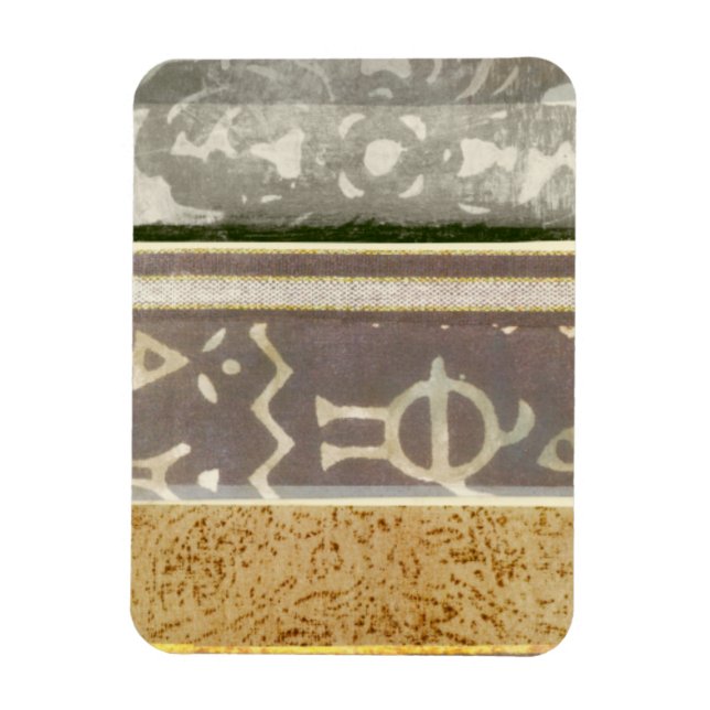 Contemporary Tribal Pattern Painting Magnet (Vertical)