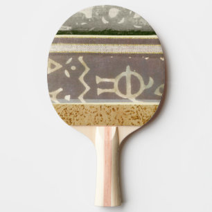 Contemporary Tribal Pattern Painting Ping Pong Paddle
