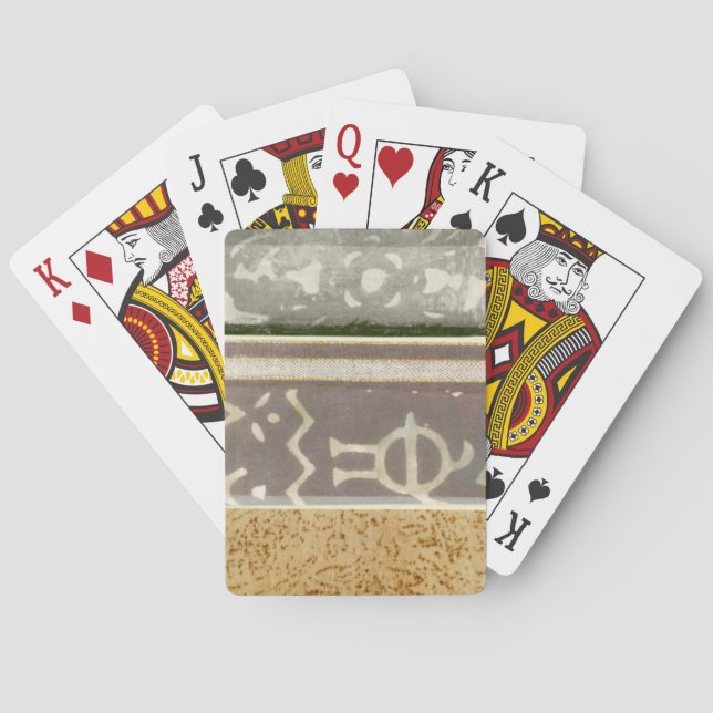 Contemporary Tribal Pattern Painting Playing Cards (Back)