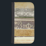 Contemporary Tribal Pattern Painting Samsung S4 Wallet Case<br><div class="desc">A contemporary tribal pattern painting that mixes the concrete with the abstract. Multiple panels layer colour next to each other,  telling a complex story. This would make a great gift for a loved one!</div>