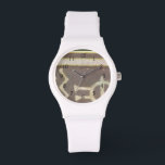 Contemporary Tribal Pattern Painting Watch<br><div class="desc">A contemporary tribal pattern painting that mixes the concrete with the abstract. Multiple panels layer colour next to each other,  telling a complex story. This would make a great gift for a loved one!</div>
