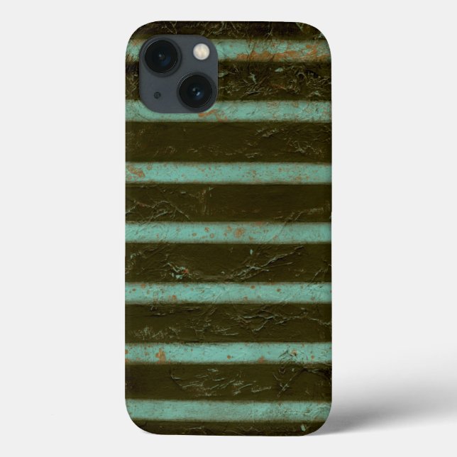 Contemporary Turquoise Air Grate Case-Mate iPhone Case (Back)