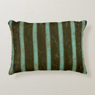 Contemporary Turquoise Air Grate Decorative Cushion