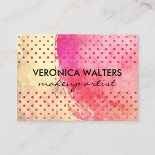 Contemporary Two Tone Brushed  Polka Dots Business Card