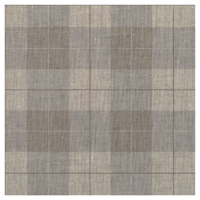 Contemporary Umber Brown Plaid Fabric (Swatch)