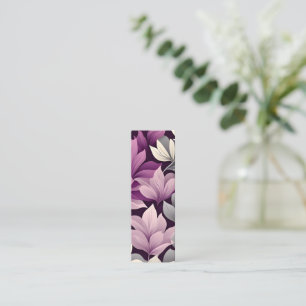 Contemporary Waldorf Floral Pattern Art Bookmark Calling Card