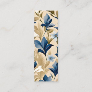 Contemporary Waldorf Floral Pattern Art Bookmark Calling Card