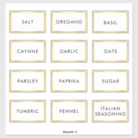 Contemporary Waterproof Label for Spice Jars