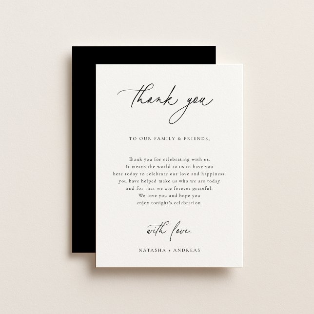 Contemporary Wedding Reception Table Thank You (Creator Uploaded)