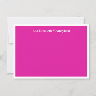 Contemporary Whimsical Magenta Note Card